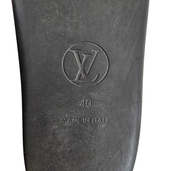 Louis Vuitton Sunbath Flat Slide Sandal Size 40 US 10 Brown LV Monogram Rubber - Picture 8 of 8